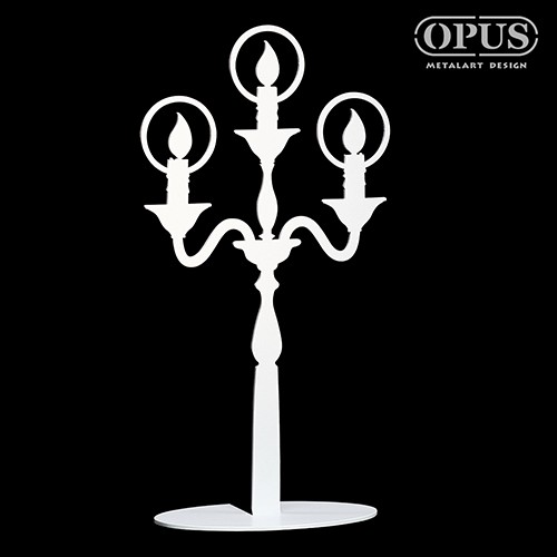 OPUS東齊金工 歐式鐵藝 希望之光飾品架 金屬首飾座 戒指項鍊架 桌面收納 造型擺飾 PI-Li06W 優雅白