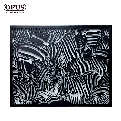 OPUS 東齊金工 金屬藝術掛畫-狂野之美 斑馬 無框畫經典名畫立體掛畫客廳家居掛畫黑白動物