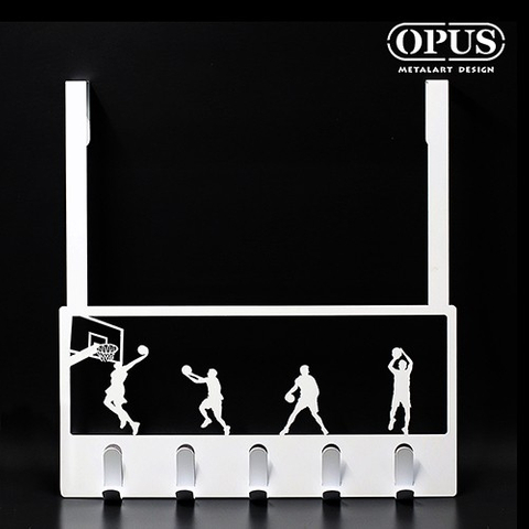 歐式鐵藝 灌籃高手門後掛勾 (優雅白) 掛鉤 金屬掛勾 造型掛勾 無痕掛衣架 OPUS 東齊金工 HO-bi02W