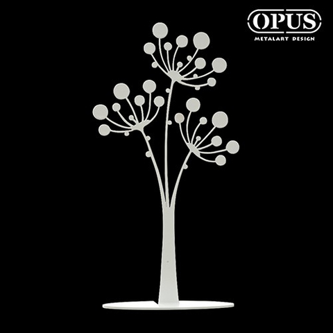 OPUS 歐式鐵藝 蒲公英飾品架 (優雅白) 金屬首飾座 戒指項鍊架 造型擺飾 媽媽母親節 PI-fl04W
