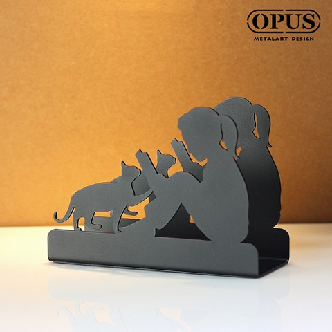 OPUS東齊金工 歐式鐵藝 閱讀女孩信件架 收納架 展示架 文具擺飾 禮品 LE-gr14