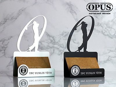 文創 金屬名片座結 LOGO名片架 客製化設計 紀念品OPUS 東齊金工