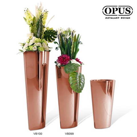 不鏽鋼藝術 猫眼花器 大型落地花瓶-鈦金 藝術花瓶 裝置藝術 金屬花瓶 展場擺飾 空間布置 OPUS 東齊金工 VB099-R