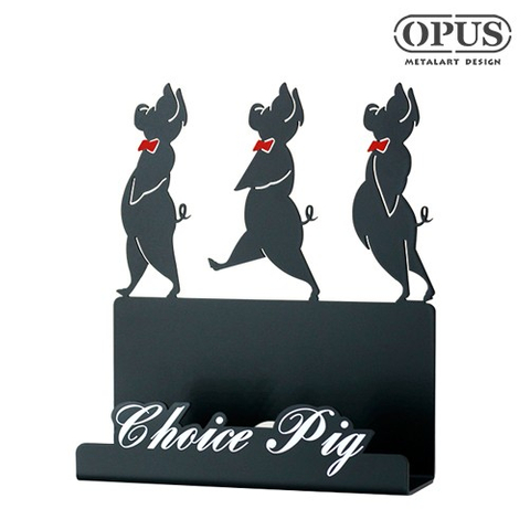 OPUS 東齊金工 三隻小豬 客製名片座 餐飲禮品 雷射割字