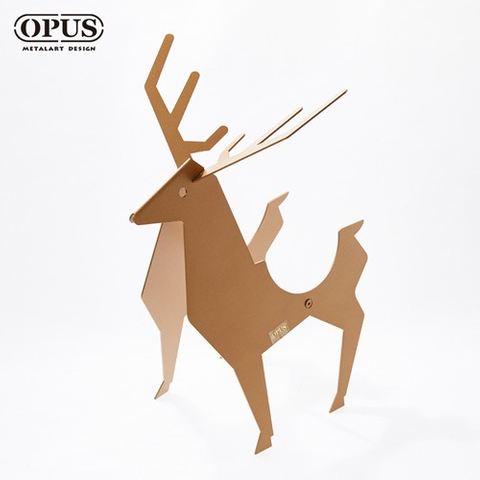 歐式鐵藝-北國之歌 馴鹿酒架 (古銅金) 展示架 酒托 紅酒櫃 擺件 紅酒杯架 WR-De06G OPUS東齊金工