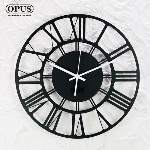 OPUS東齊金工 歐式鐵藝時鐘-羅馬數字 裝飾藝術掛鐘 雷射雕刻 靜音壁掛鐘 CL-ro02