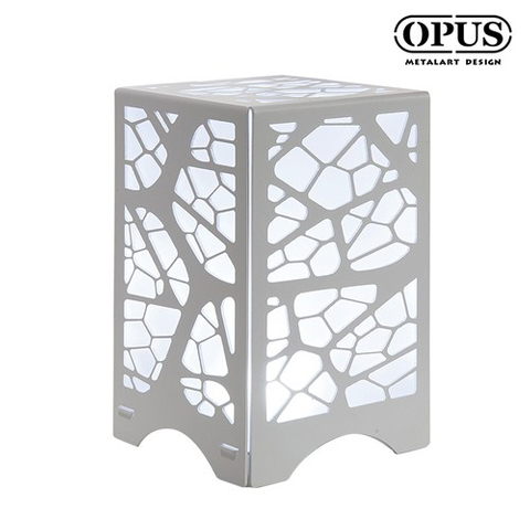 文創USB小夜燈《光之葉脈-優雅白》七彩LED/單色燭光燈飾 情境桌燈床頭燈情人節禮物【OPUS東齊金工】NI-ve10W