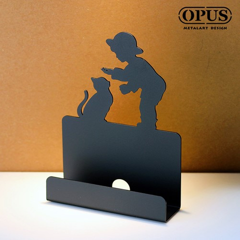 OPUS東齊金工 歐式鐵藝 童伴名片座 高級名片架 會展用品 金屬商務名片盒 CA-bo16