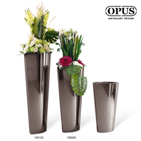 不鏽鋼藝術 猫眼花器 大型落地花瓶-黑色 櫥窗佈置 裝置藝術 金屬花瓶 展場擺飾 空間布置 OPUS 東齊金工 VB099-B