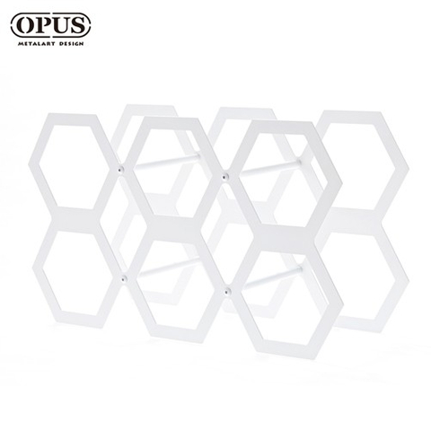 歐式鐵藝-風潮酒架 (優雅白) 展示架 酒托 紅酒櫃 擺件 紅酒杯架 WR-Be08W OPUS東齊金工