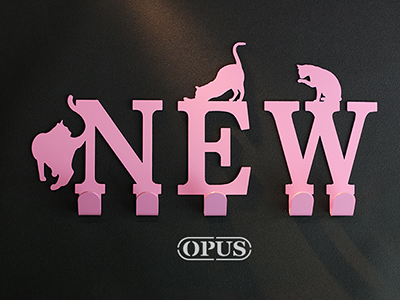 OPUS 東齊金工 NEW 歐式鐵藝 壁飾掛勾 貓咪掛勾 字母掛勾 粉紅掛勾