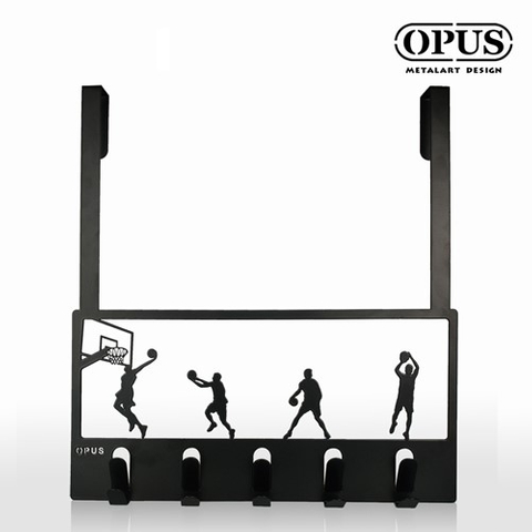 歐式鐵藝 門後掛勾/掛鉤/無痕掛衣架(灌籃高手_黑) OPUS 東齊金工