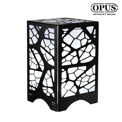 文創USB小夜燈《光之葉脈-經典黑》七彩LED/單色燭光燈飾 情境桌燈床頭燈情人節禮物【OPUS東齊金工】NI-ve10B