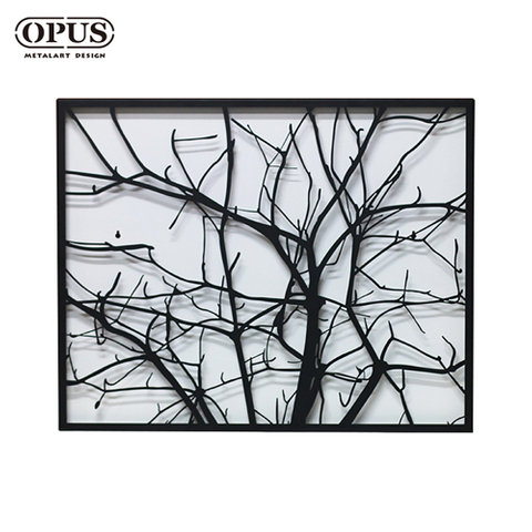 OPUS 東齊金工 金屬藝術掛畫-寒枝 無框畫經典名畫客廳掛畫居家擺飾