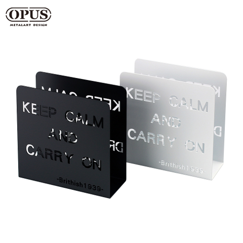 餐巾紙架 收納架 紙餐巾座 創意收納 桌上收納 金屬擺飾 經典名言金句 OPUS東齊金工