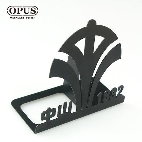 客製化書擋 中山國中 紀念品 金屬書擋 書架 書夾 金工 禮品 OPUS 東齊金