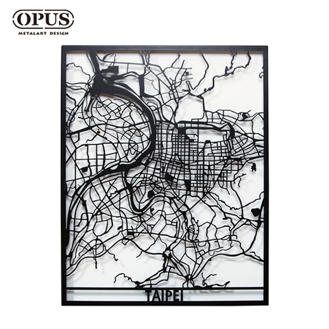 OPUS 東齊金工 金屬藝術掛畫-TAIPEI 台灣 台北 咖啡廳 書店 民宿 旅店 牆面擺飾 客廳掛畫立體掛畫